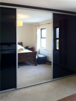 Gloss Sliding Wardrobes with Mirrors